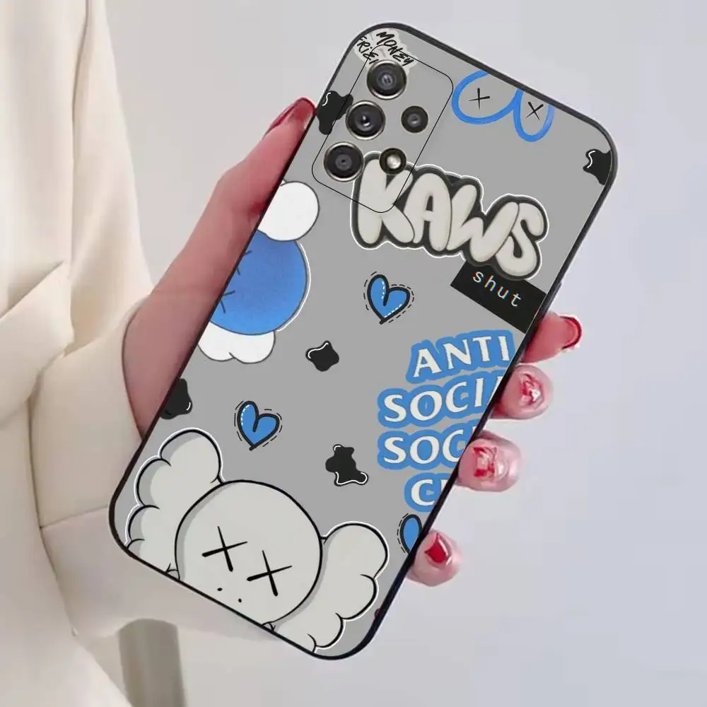 Фото Чехол для телефона P-Pop Art Mix K-KAWS, черный, силиконовый, мягкий, для Samsung S25, S24, S21, S22, S23, S30, Ultra, S20, Plus, FE, Lite №4