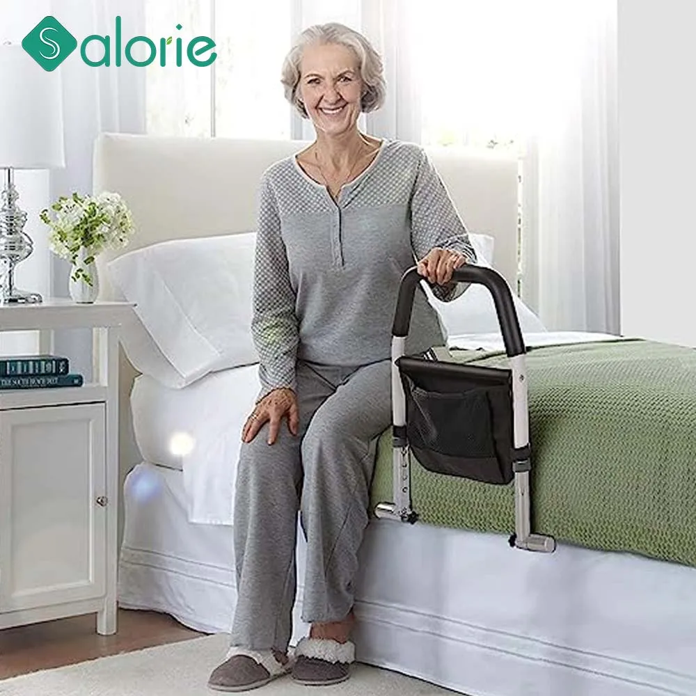 

Bed Rail - Bed Rails for Elderly Adults Seniors Medical Bed Support Bar Mobility Assistant with Free Storage Bag Assist Bar Rail