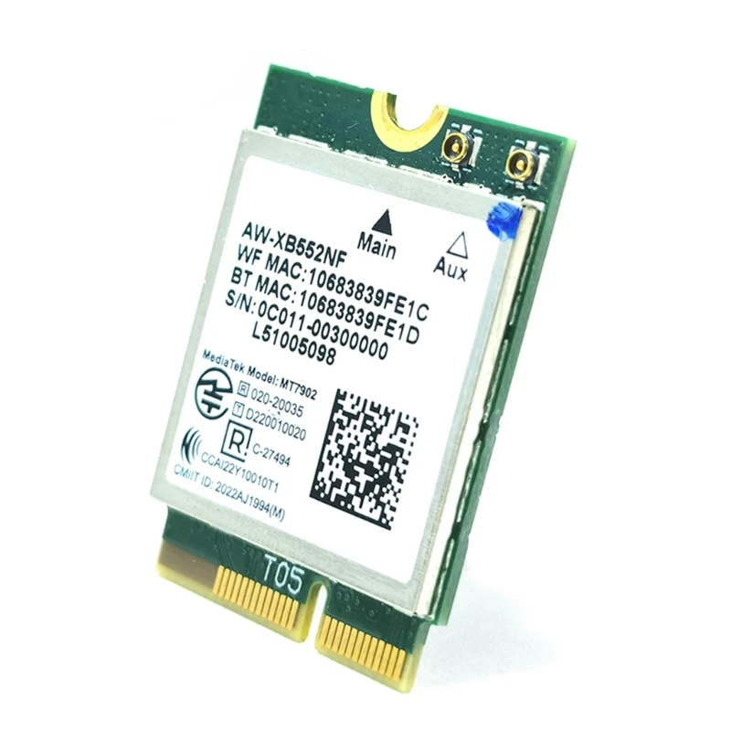 Карта MT7902 Wi-Fi 6E AW-XB552NF 2 6G 2400 Мбит/с BT5.2 NGFF Cnvi Wlan карта дропшиппинг