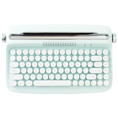 YUNZII ACTTO B303 белоснежная Ретро Беспроводная Bluetooth пишущая машинка Эстетическая клавиатура со встроенной подставкой для нескольких устройств