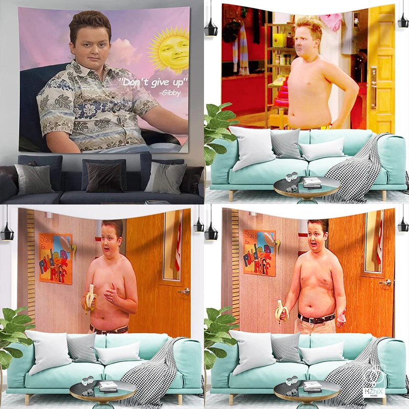 

New Arrival Noick Gibby Tapestry Wall Decor Fuuny Meme Tapestries Suitable for Bedroom Living Room Decoration Aesthetics Home