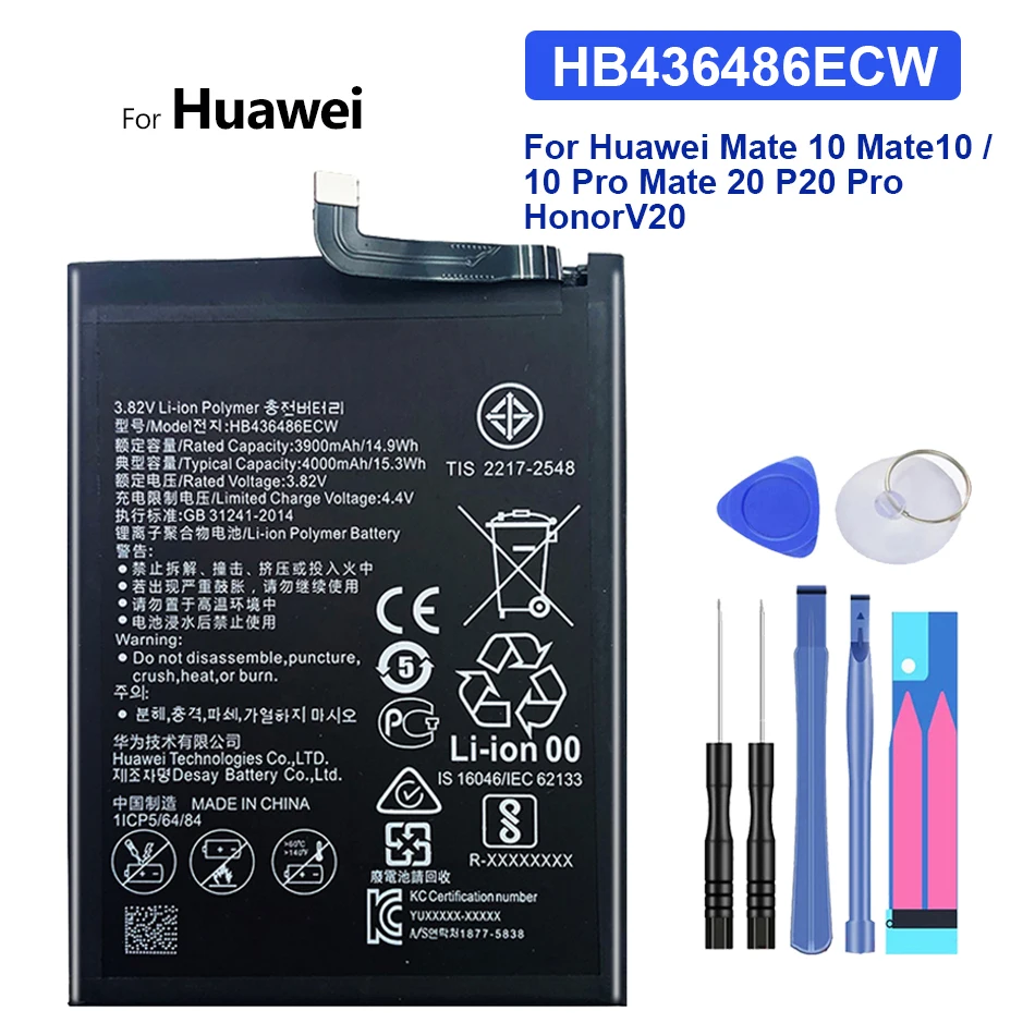 

HB436486ECW Battery For HUAWEI Mate 10/Mate10 Pro/P20 Pro AL00 L09 L29 TL00/Mate 20/Mate20 pro/Honor V20 honorV20 /Mate X MateX