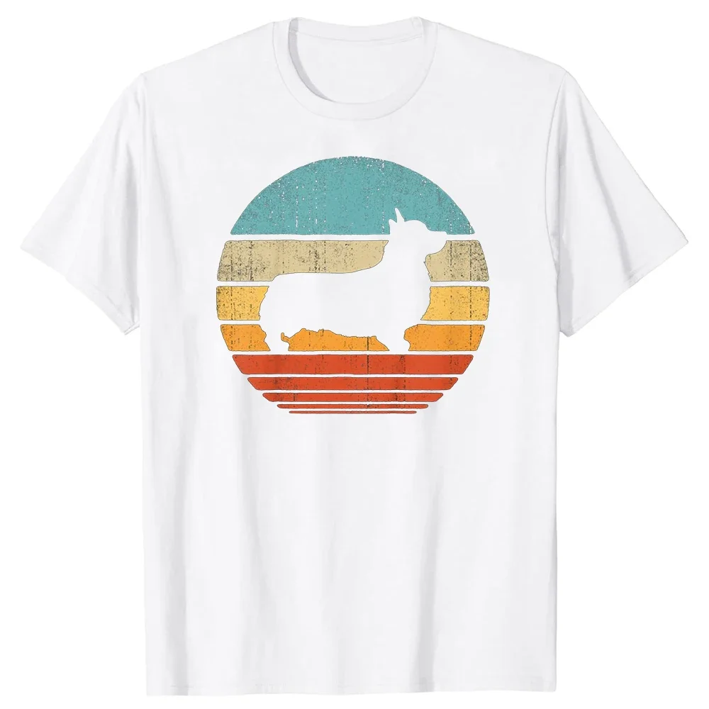 Футболка с круглым вырезом и коротким рукавом Повседневные базовые винтажные