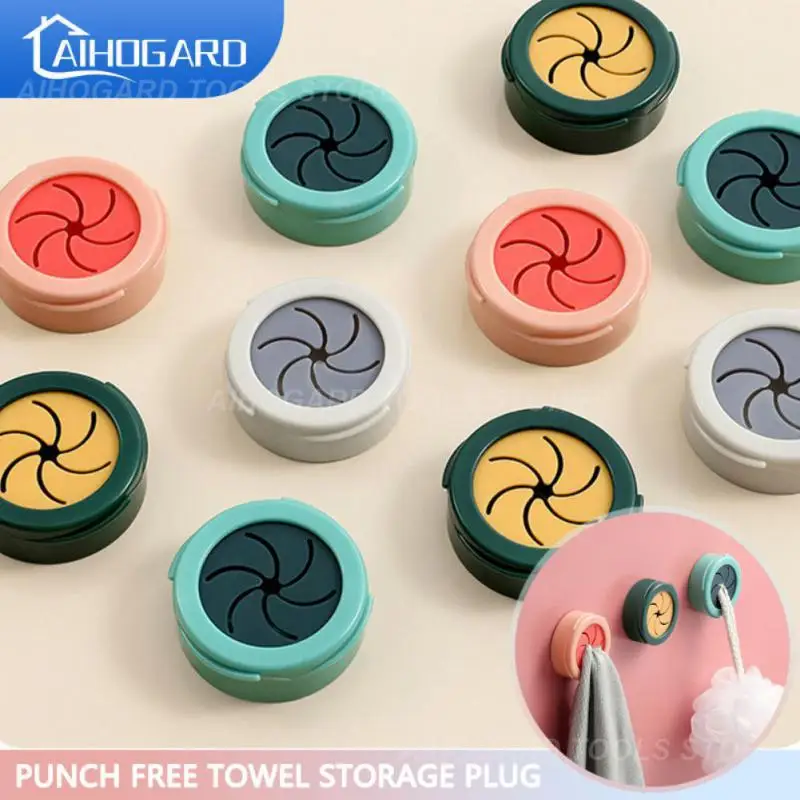 Storage Rack Adhesive Towel Holder Wash Cloth Clip Free Punch Wall Hanger Storage Kitchen