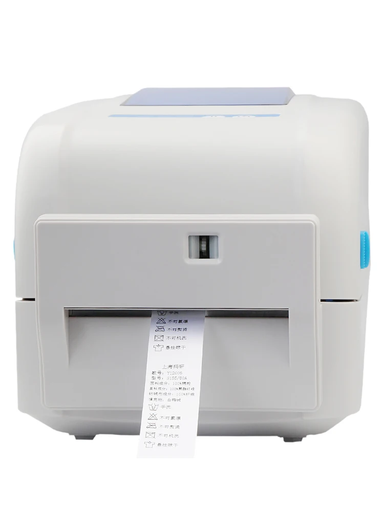 

1824TC thermal transfer wash mark satin textile label barcode printer with auto cutter