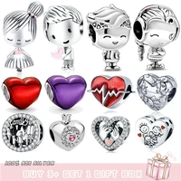 hot sale boy girl forever family charm tree lock heart love beads fit beads charms silver 925 original women beads jewelry