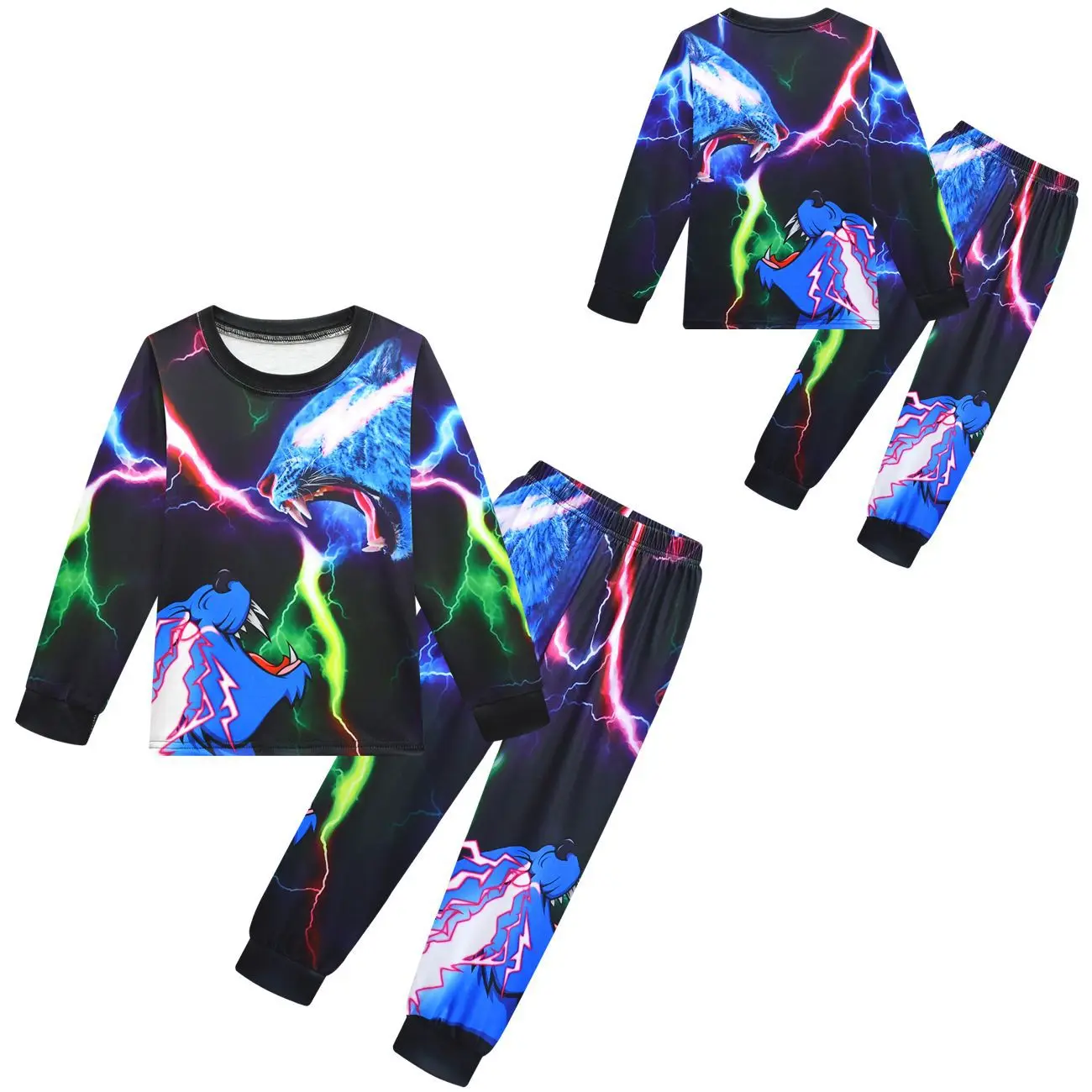 Детская футболка с длинными рукавами в стиле аниме для мальчиков брюки комплект