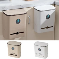 kitchen cabinet door hanging trash bin with garbage bag storage box multi function toilet trash can with tissue box waste bin