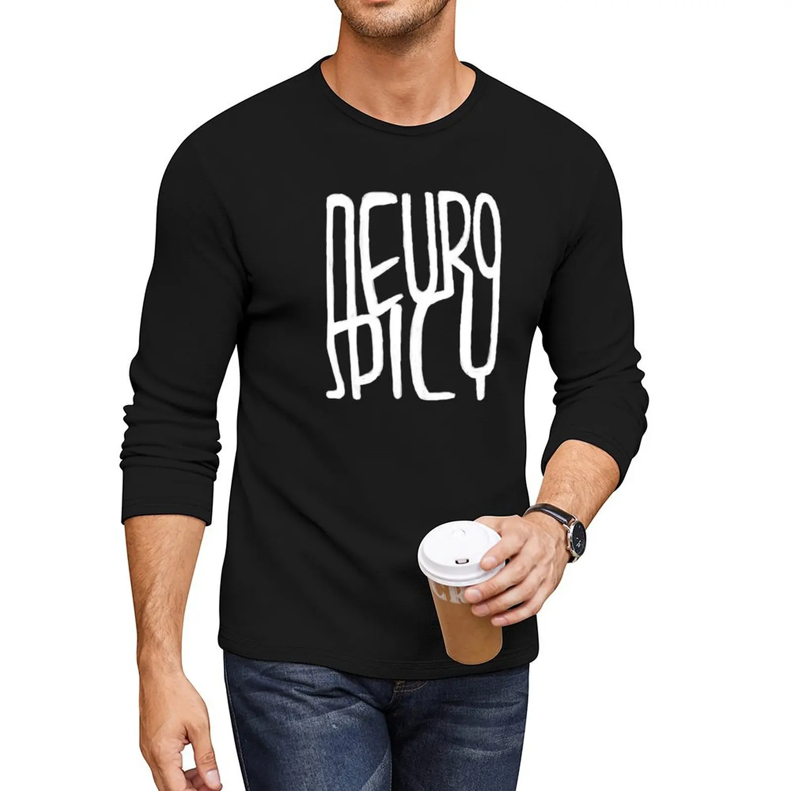 Длинная футболка Neuro Spicy эстетическая одежда толстовки с аниме мужская