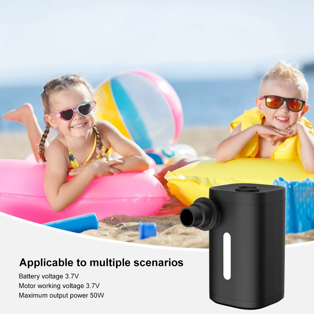 

FLEXTAILGEAR Portable Mini Air Pump Electric Inflator Swimming Ring Vacuum Inflator Camping Pump For Mattress Camping Lighting