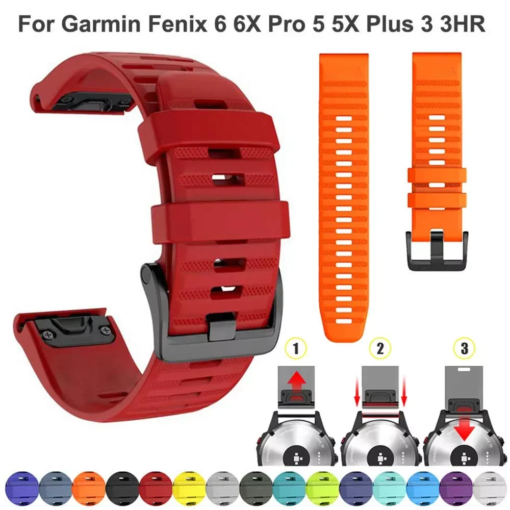 

Smart Silicone Replacement Strap for Garmin Fenix 6 6S 6X Pro 5 5X Plus 3 3 HR 7X 7 7S Forerunner 935 Wristband 20 22 26MM