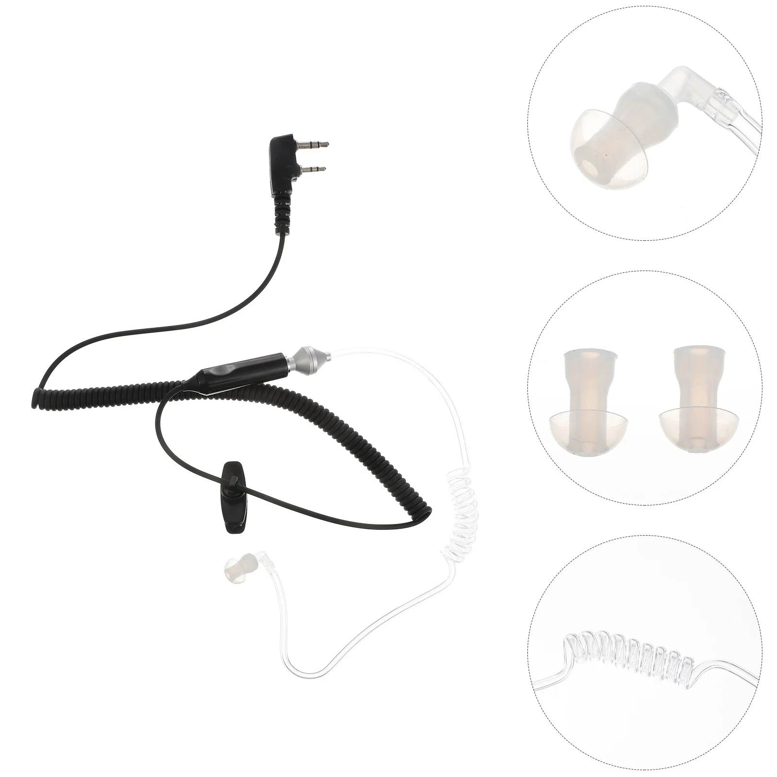 

Wired Earphone 5Mm Intercom Headset Interphone 3 Covert Acoustic Adapter