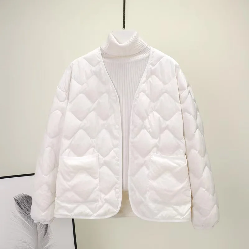 New Womens Casual Coat Female Duck Down-Padded Quilted Parka Jacket Down Padded Winter Coat Outwear 2023 Spring Autumn Winter