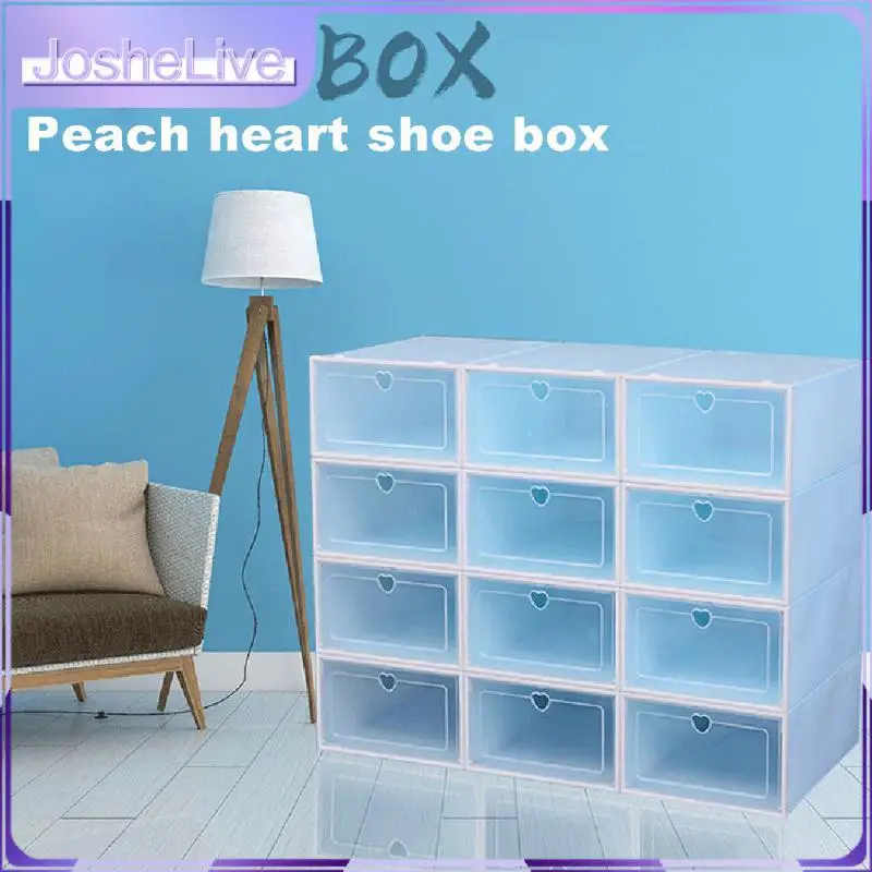 

Shoes Case Dustproof Waterproof Shoe Boxes Stable Bottom Transparent Multi-layer Superposition Shoe Collection Box Shoe Cabinet