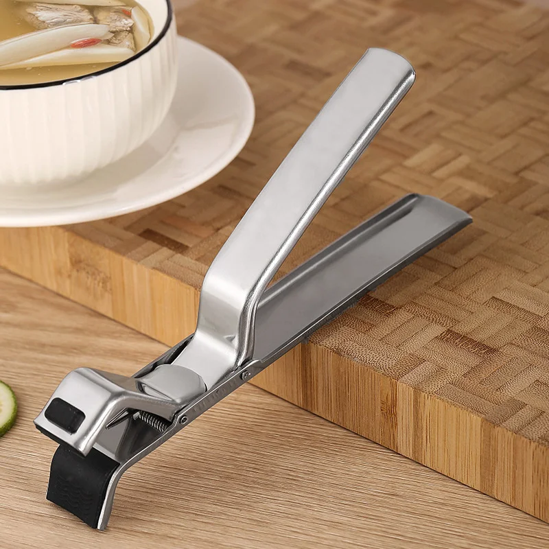 Многофункциональный нескользящий зажим для миски из нержавеющей стали подходит