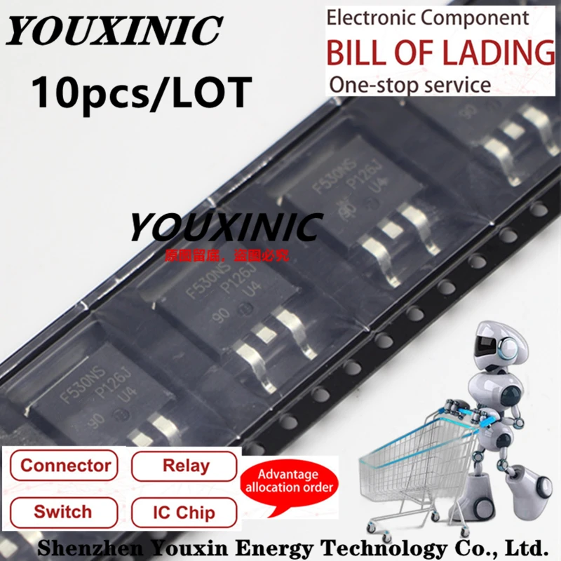 

YOUXINIC 100% новый импортный оригинальный IRF520NSTRLPBF F520NS IRF530NSTRLPBF F530NS IRF540NSTRLPBF F540NS TO-263 MOSFET 100V 17A