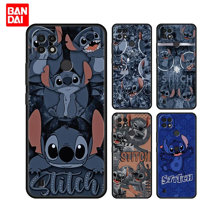 

Cover Case for Realme Ｃ21 C21Y C25 C25s C15 C11 C3 C20 5 6 7i 8i 8 8Pro Narzo30A Shell Bag Soft Luxury Funda Stitch Cartoon