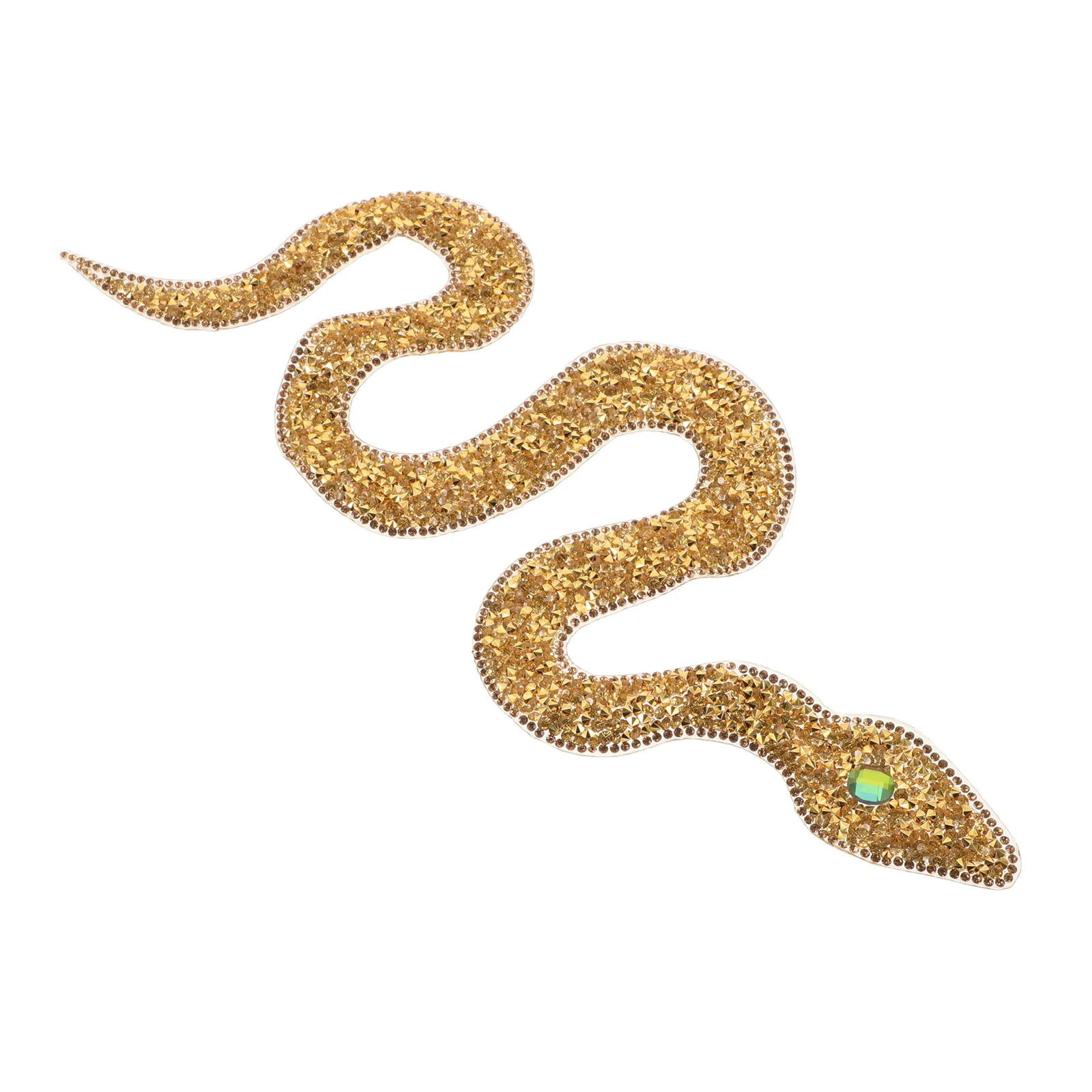 Змеиная ткань со стразами нашивка для одежды стразы золотая аппликация