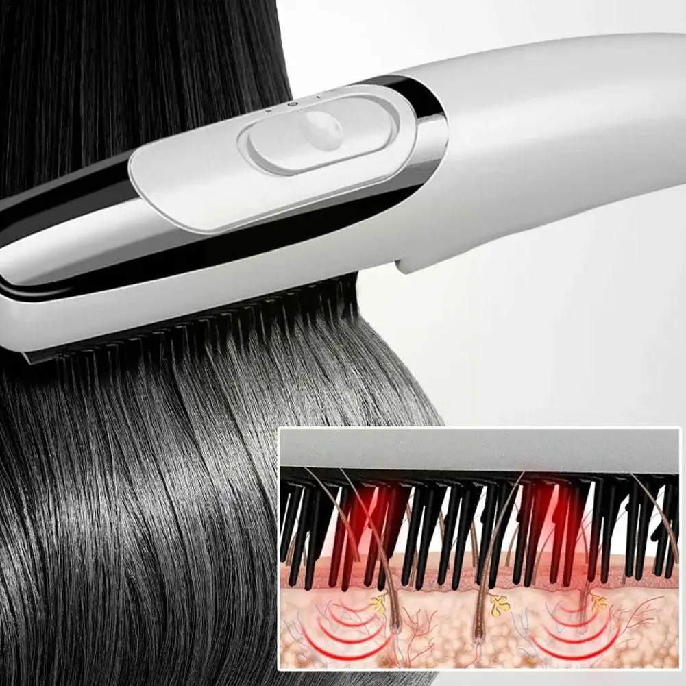 

Электрическая инфракрасная расческа для роста волос, головка для массажа головы, вибрирующий массажер, против выпадения волос, расческа для лечения роста волос для мужчин Wom B1O3