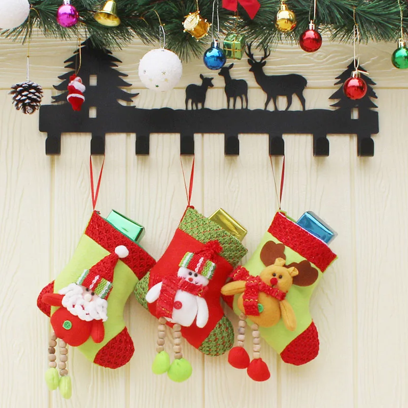 

1 шт. рождественские носки, подарок, пакет для конфет, товары для вечерние, мультяшный узор, рождественский подарок, подвесное украшение для ...