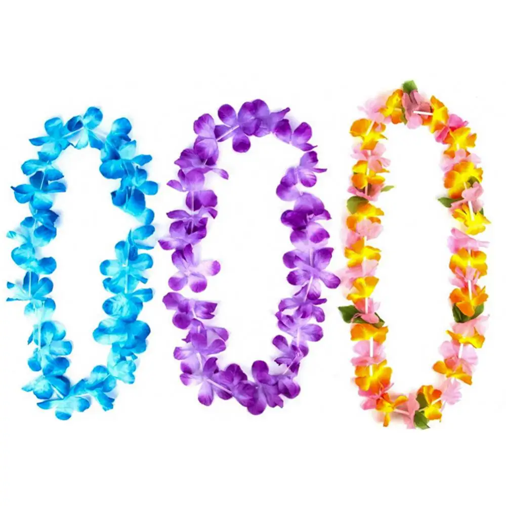 

Hawaiian Wreath Hawaiian Leis Garland Artificial Necklace Hawaii Flowers Leis Spring Party Supplies Beach Fun Wreath Garlands