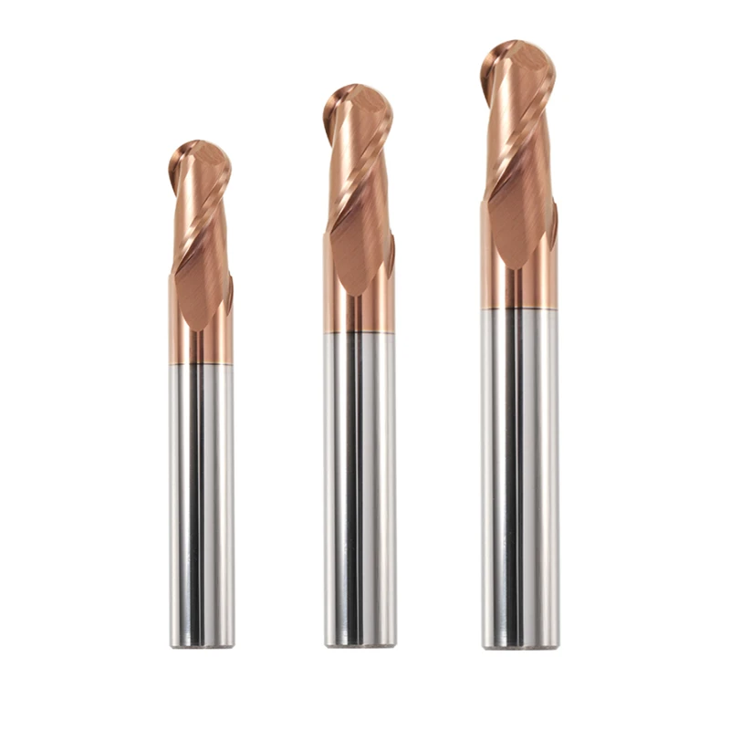

Ball End Milling Cutter HRC55 2 Flute Alloy Coating Tungsten Steel Tool Cnc Machine Round Head End Milling Cutter