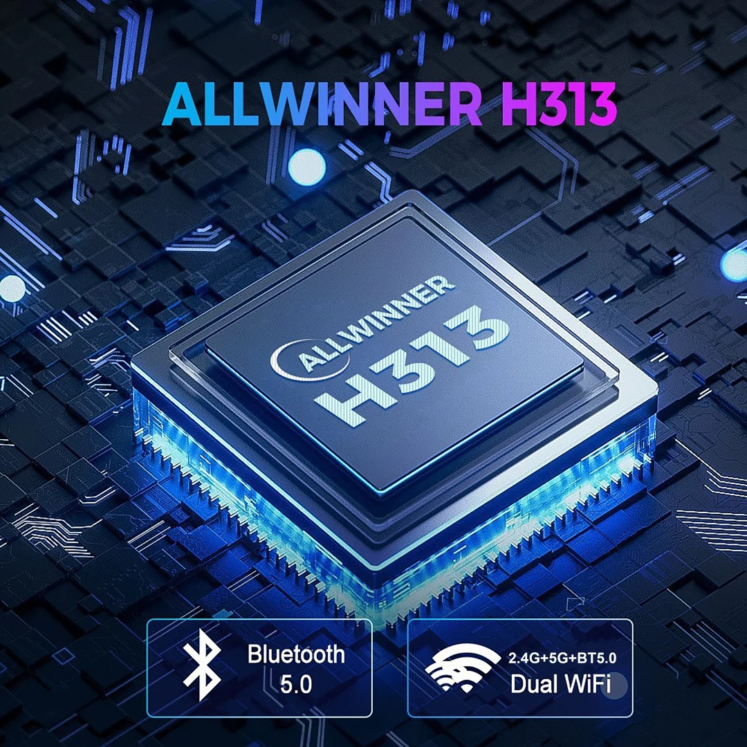 Фото Мини-ТВ-приставка Android 4K MX10-F3 Allwinner H313 Quad Core Ultra HD с двухдиапазонным Wi-Fi 2.4G/5G, 2 ГБ ОЗУ, 16 ГБ ПЗУ, портативная, для домашнего стриминга №4