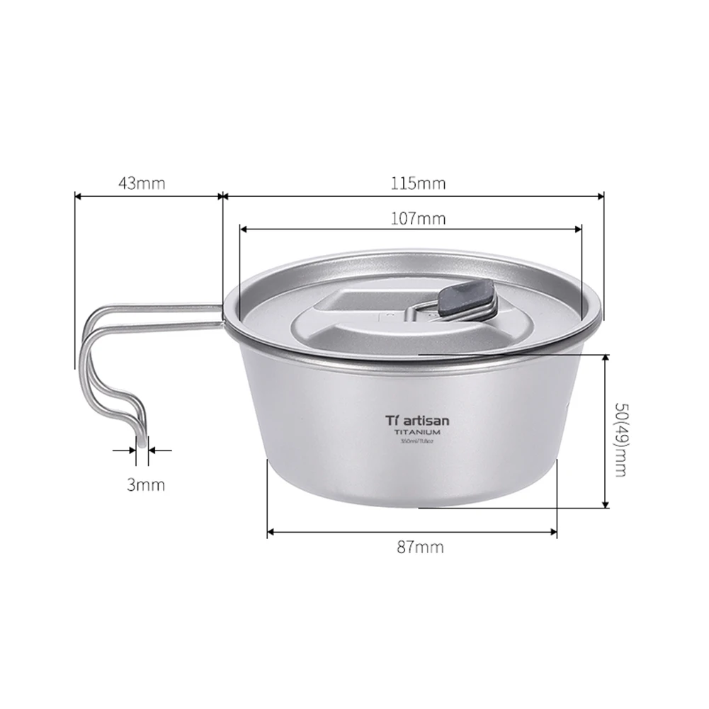 New High Quality Bowl Camping Cookware Camping Cups Hiking M
