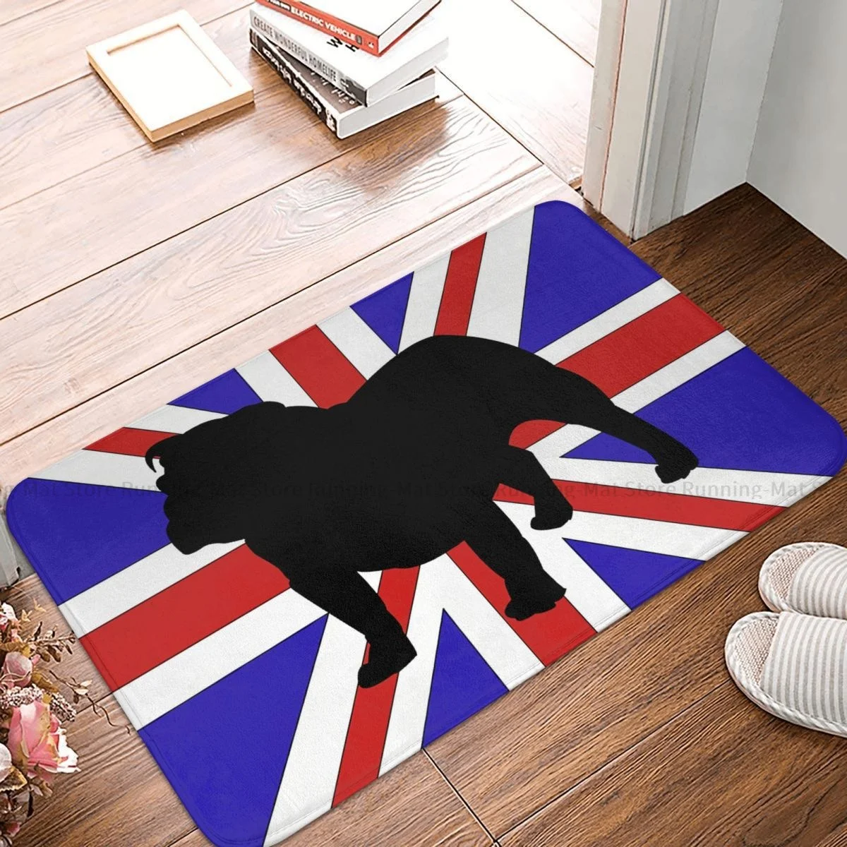 

French Bulldog Pet Non-slip Doormat Kitchen Mat British Balcony Carpet Entrance Door Rug Bedroom Decorative