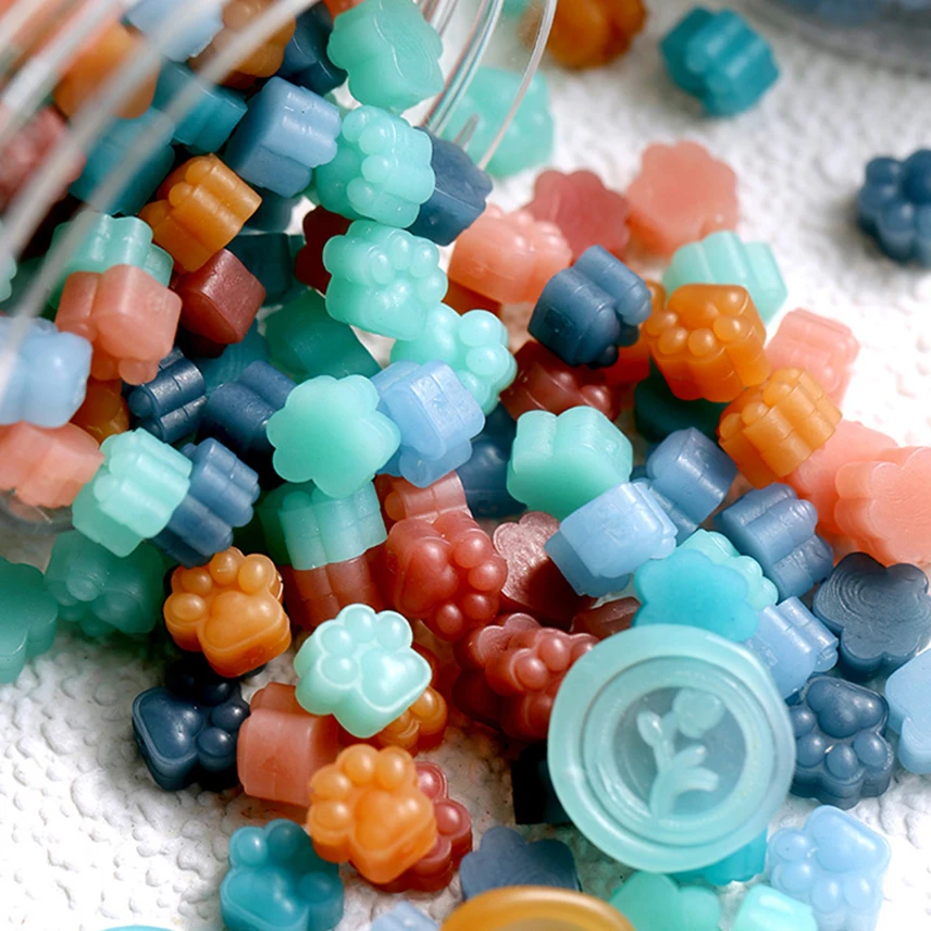 

150pcs Cat Paw Translucent Fire Lacquer Sealing Wax For Vintage Craft Envelope Wedding Invitations Wax Seal Beads Wax Particles