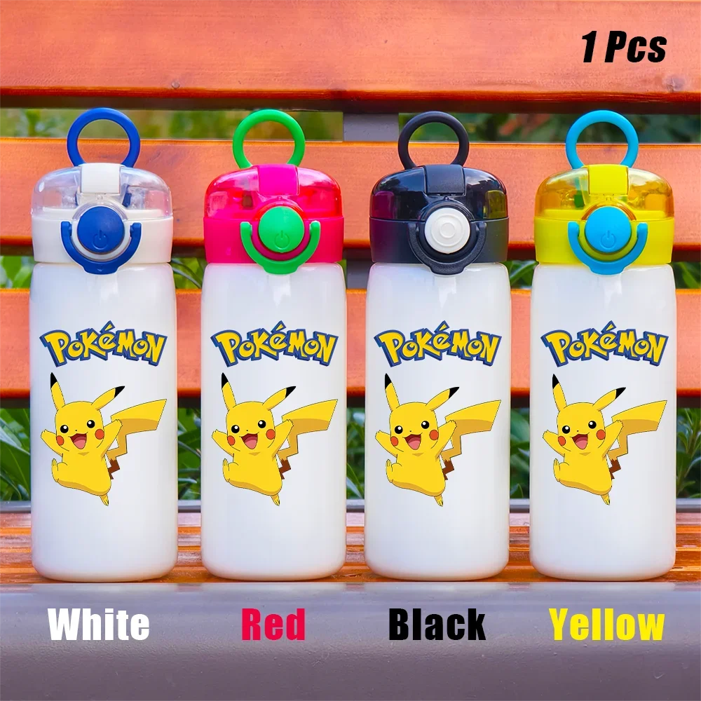Pokémon Transparent Water Cup Cartoon Animation Pikachu Charizard Outdoor Sports Portable Leakproof Bottle Plastic Pokemon