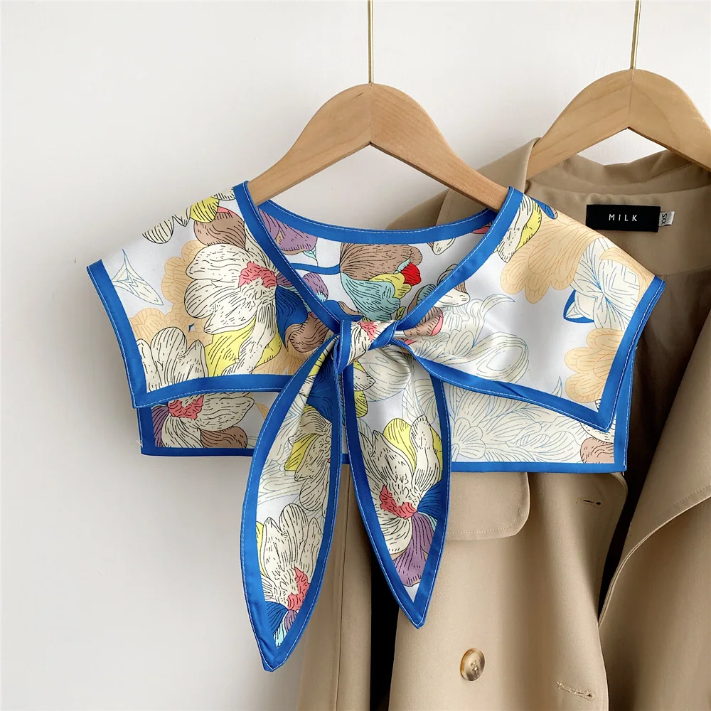 

Popular silk Scarf Women Headband Female Neckerchief Handle Bag Band Bandana Accessories Luxury Foulard Scarves Spring Echarpe
