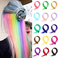 57color clip on hair extension ombre straight hair extension high temperature faber hair pieces clip in hairpieces