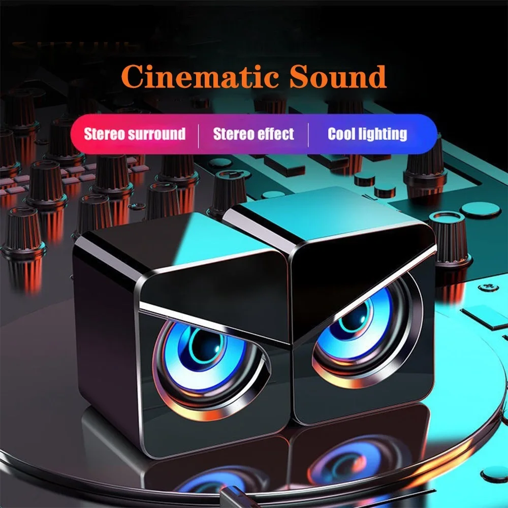 

New USB Wired Speakers Mini Computer Speaker 4D Stereo Sound Surround Loudspeaker For PC Laptop Notebook Not bluetooth