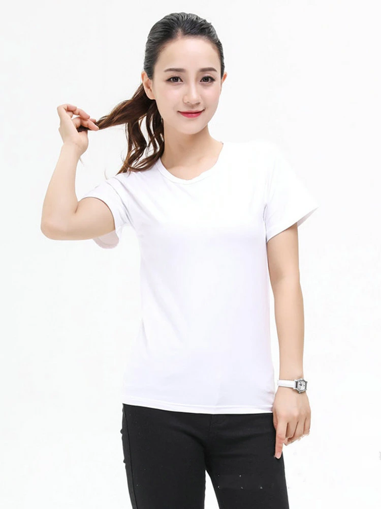 

White T Shirt Women O-neck Short Sleeve Casual Tops Summer Women Clothes Oversized T Shirt Free Shiping