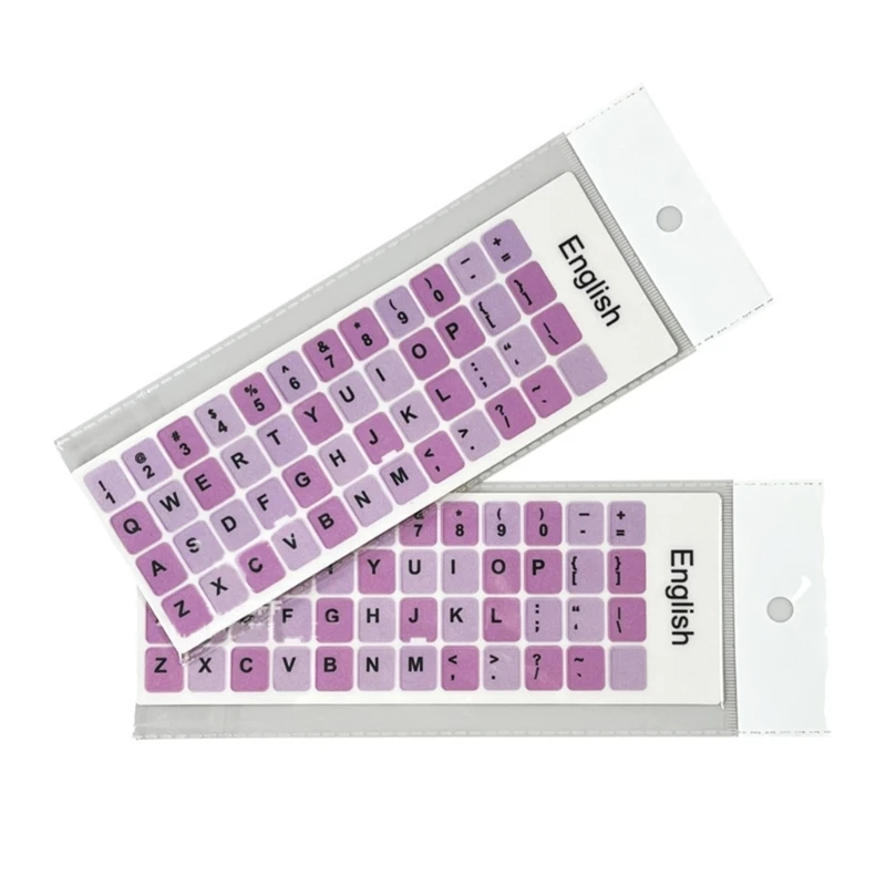 

L43D 2PCS/Set Keyboard Stickers Button Letters Matte Alphabet Durable for Laptop PC