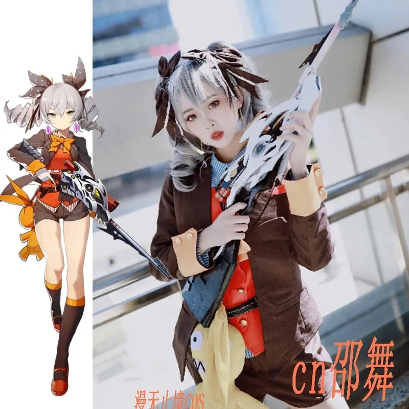 Фото Костюм для косплея Honkai Impact 3 Броня зайч, костюм, шорты с париком, униформа на Хэллоуин, косплей костюм для женщин и девушек, полный комплект №1