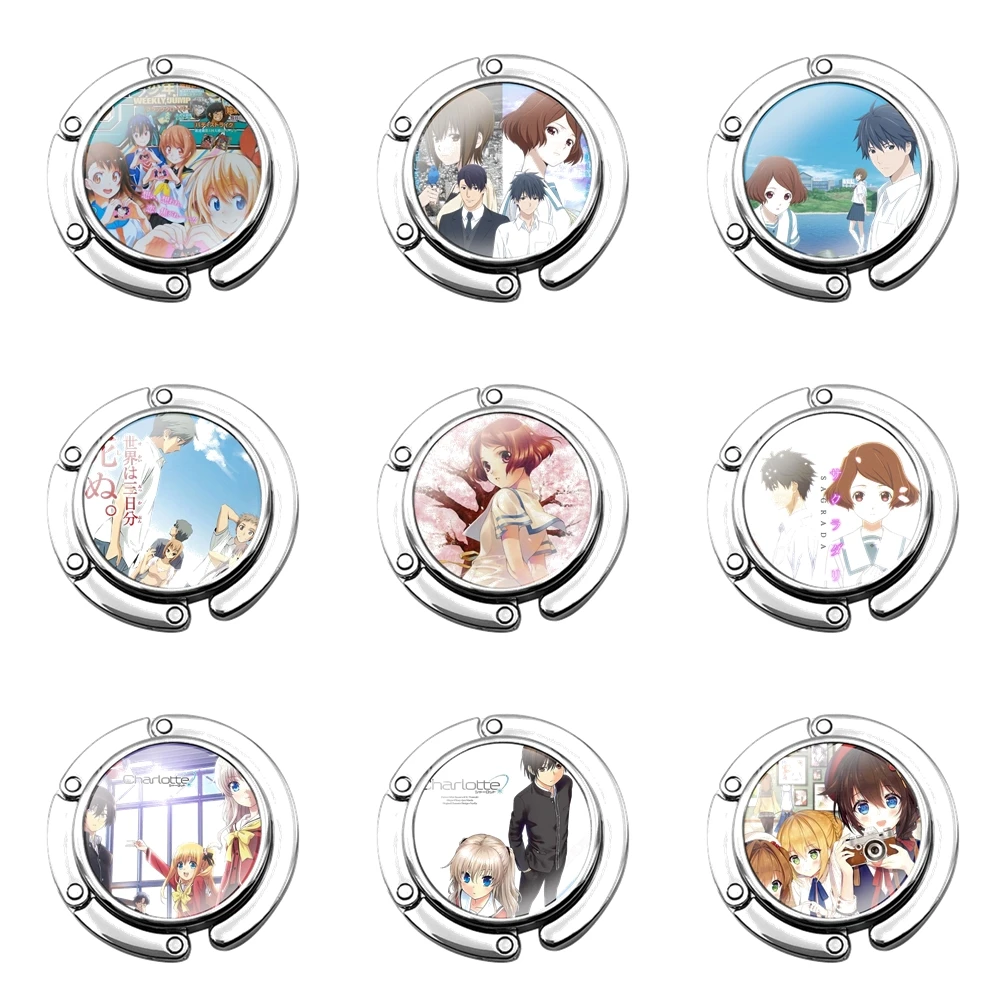 

Складной кошелек Sakurada Reset в стиле аниме, крючок для женского стола, складной декоративный крючок для хранения, Модный милый мультяшный дизайн