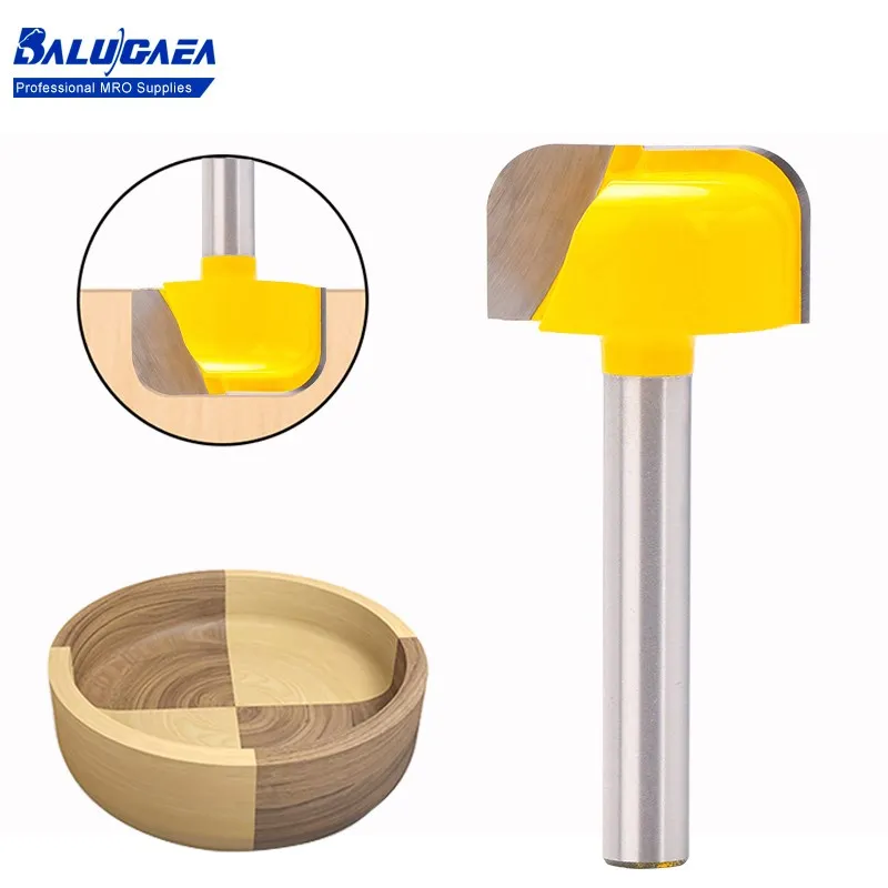 

Router Bit 8mm Shank Bowl & Tray Dish Carving Router Bit Dia 1-1/8" x 5/8" Engraving Cutter for Wood 1PC Woodworking Tools