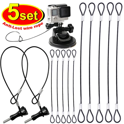 30 см/60 см анти-потерянный трос, страховочный трос, ремешок для ручного подвешивания веревок для GoPro 13 12 11 DJI Osmo Action 5 4 Pocket 3, аксессуар
