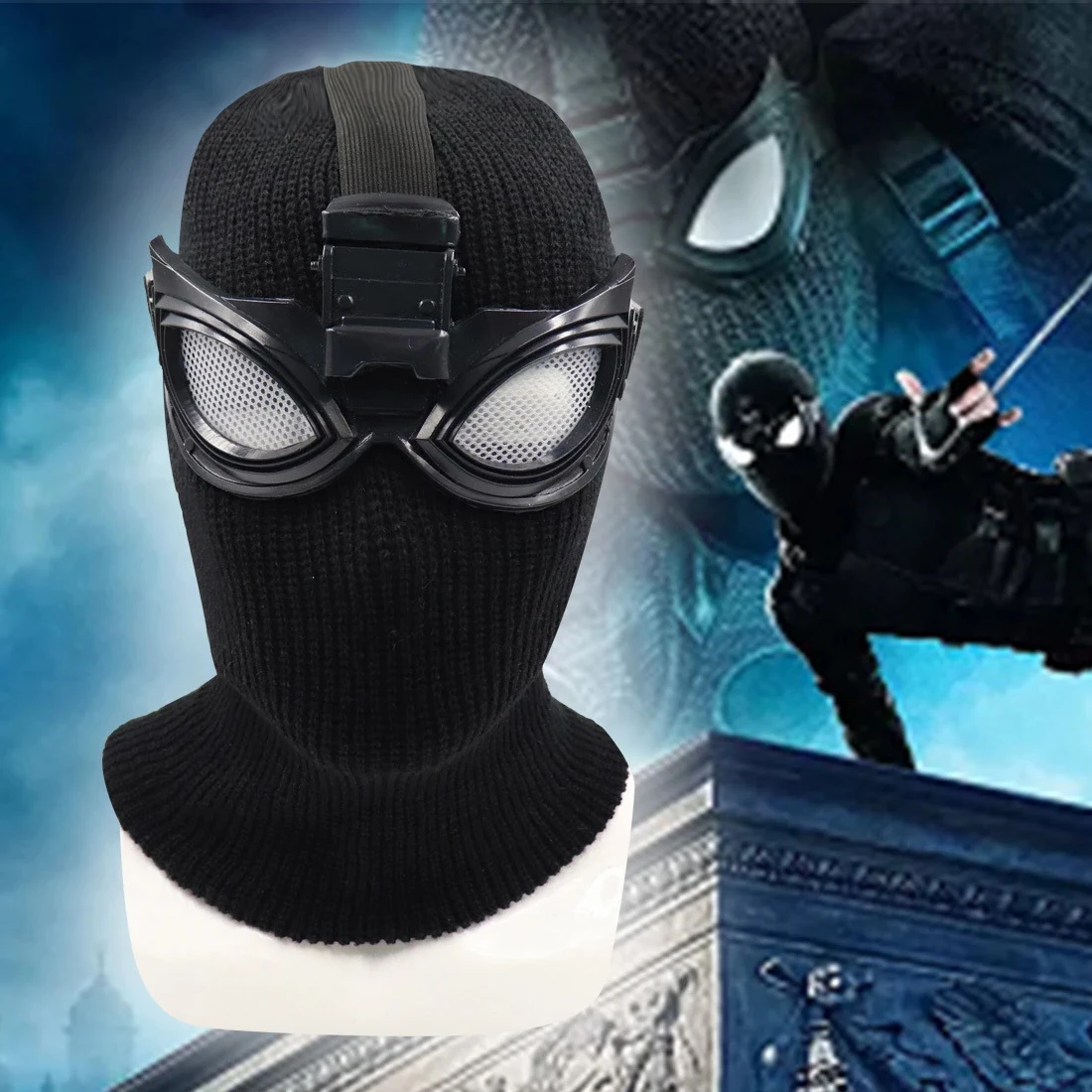 

Маски Человека-паука, косплей, экспедиционная маска героя, головной убор, черная вязаная маска для скрытия, Рождество, карнавал, искусство