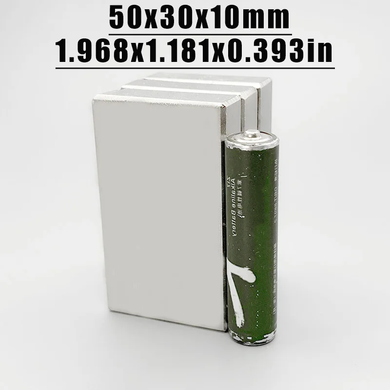 1/2/3 шт. 50x30x10 неодимовый магнит 50 мм x 30 10 N35 NdFeB Блок сверхмощный сильный постоянный