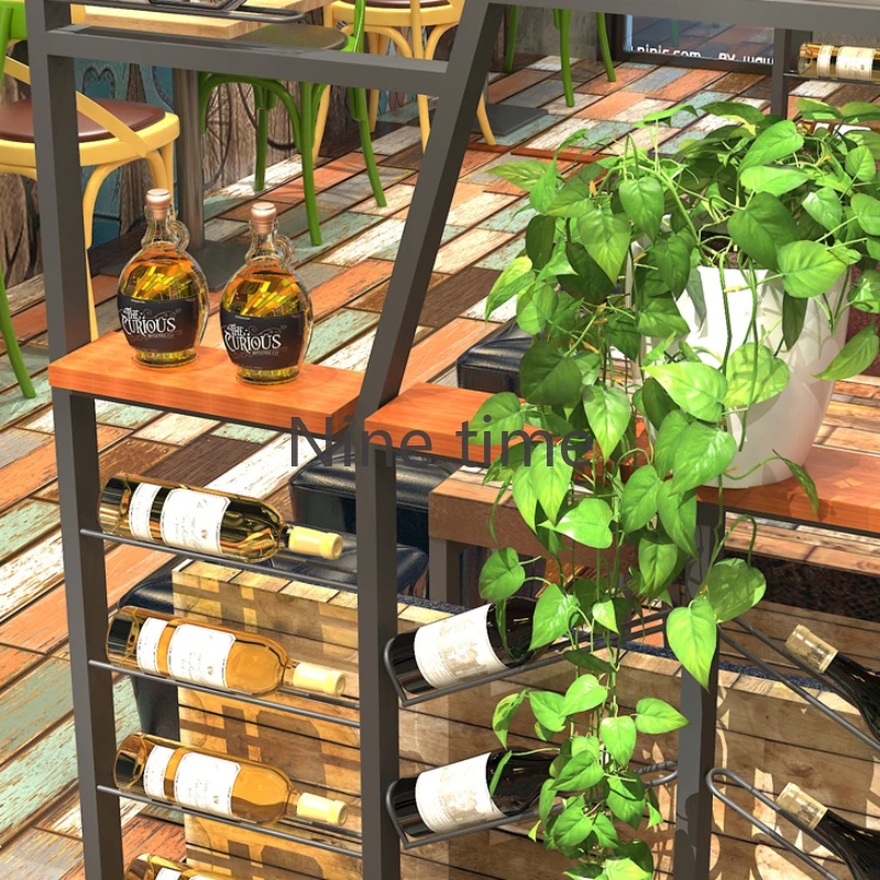 Портативный высококлассный настенный шкаф для бара античные скандинавские