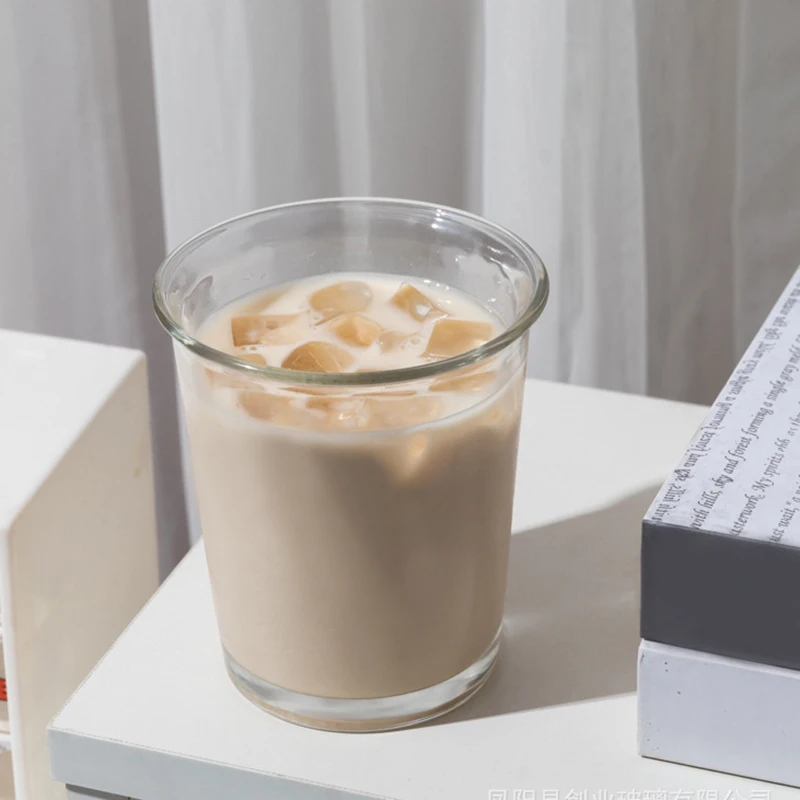 Винтажная кофейная стеклянная ретро-кружка объемом 360 мл для завтрака и молока