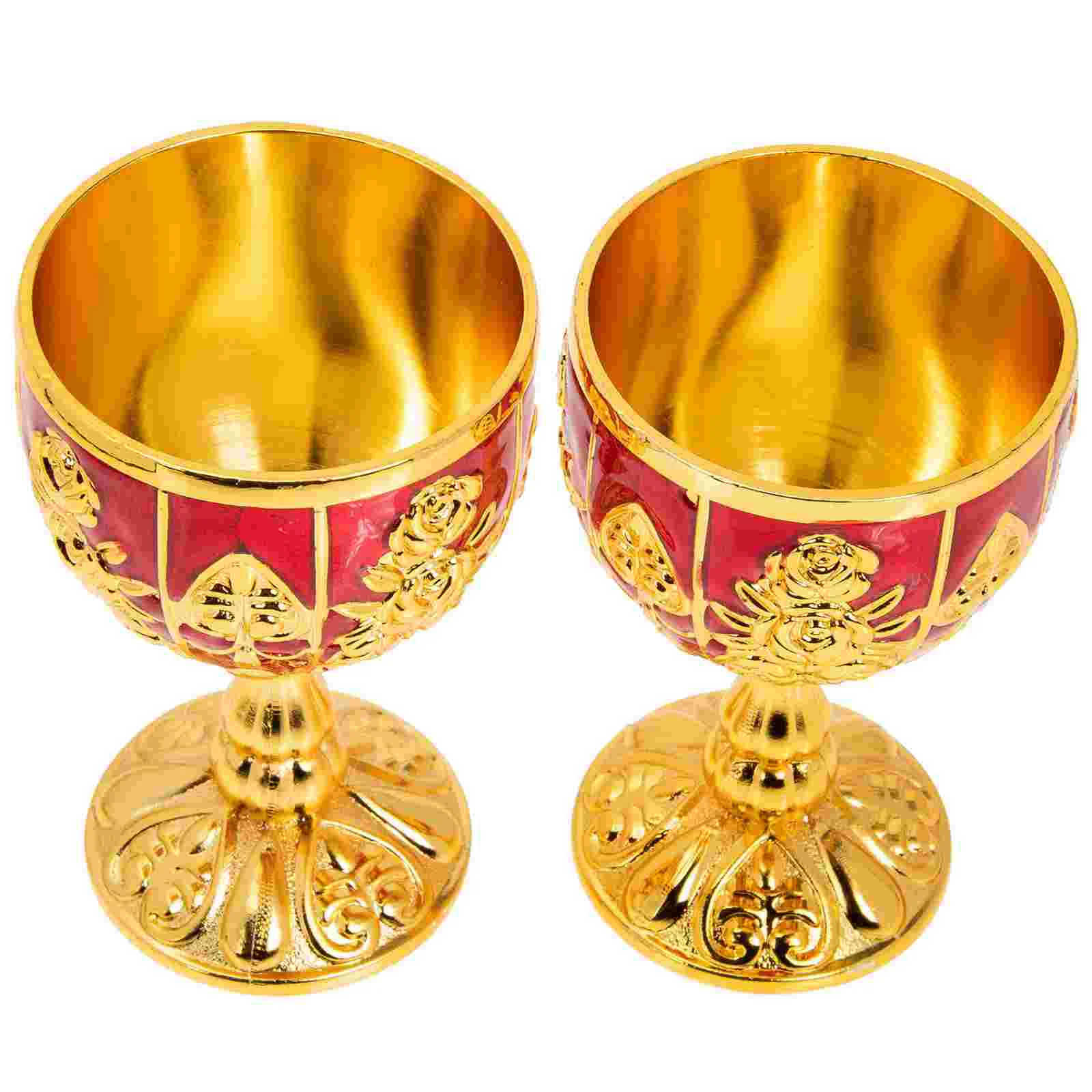 

Cup Goblet Glasses Chalice Vintage Water Bottle Glass Retro Metal Cups Oz Goblets Tea Redmilk Stemmed Drinking Cocktail Tumbler