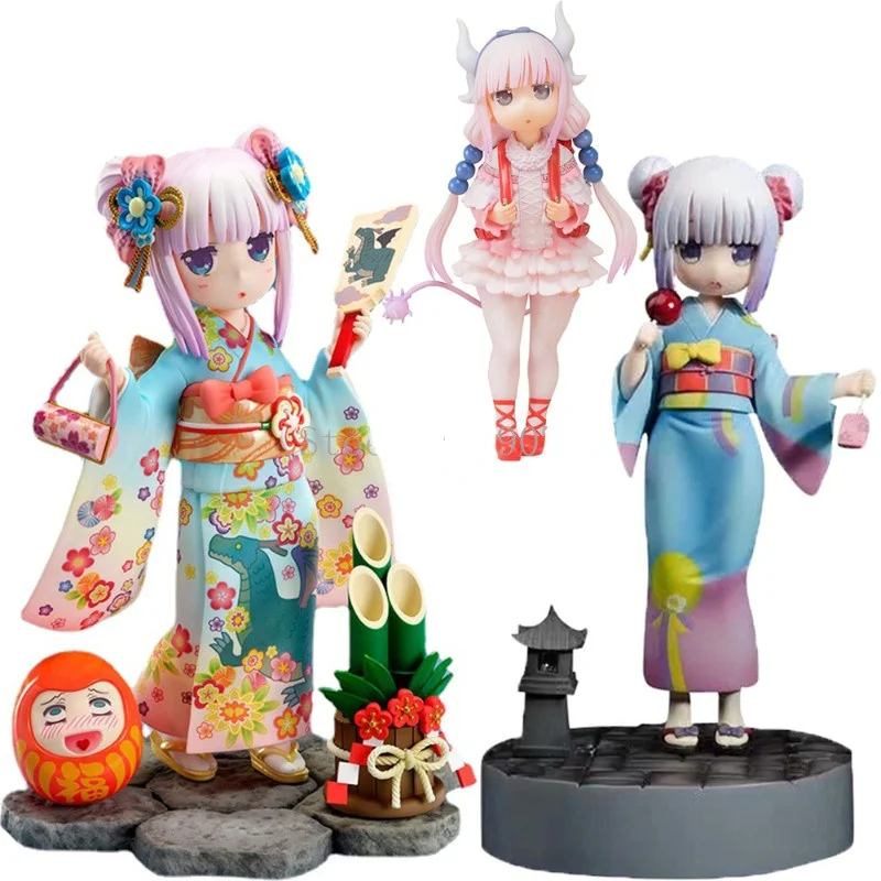 

Miss Kobayashi's Dragon Maid Kanna Kamui Anime Figure 1/8 Scale Painted Kimono Version Model Doll Gift PVC Action Figure Toy
