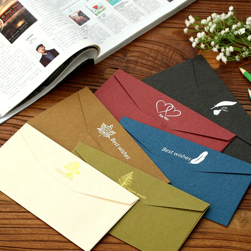 Деловой бумажный конверт в европейском ретро-стиле для пригласительных открыток