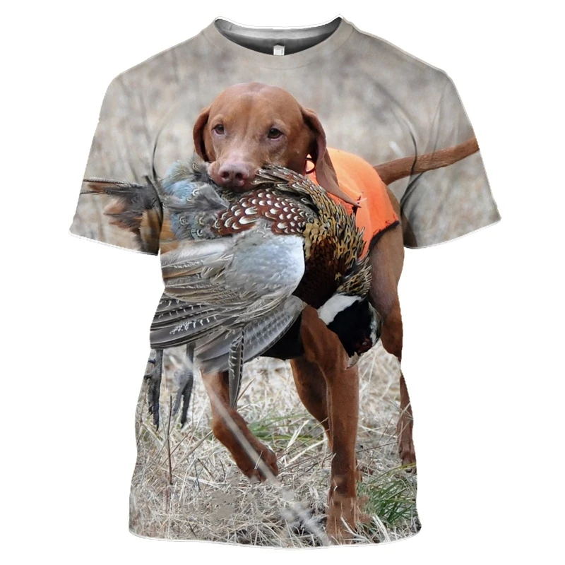 

Hip Hop Summer Men's T-shirt Animal Boar Jungle Mallard 3D Printed Outdoor Hunting Reed Camo Camo Quick Dry Loose Short Sleeve