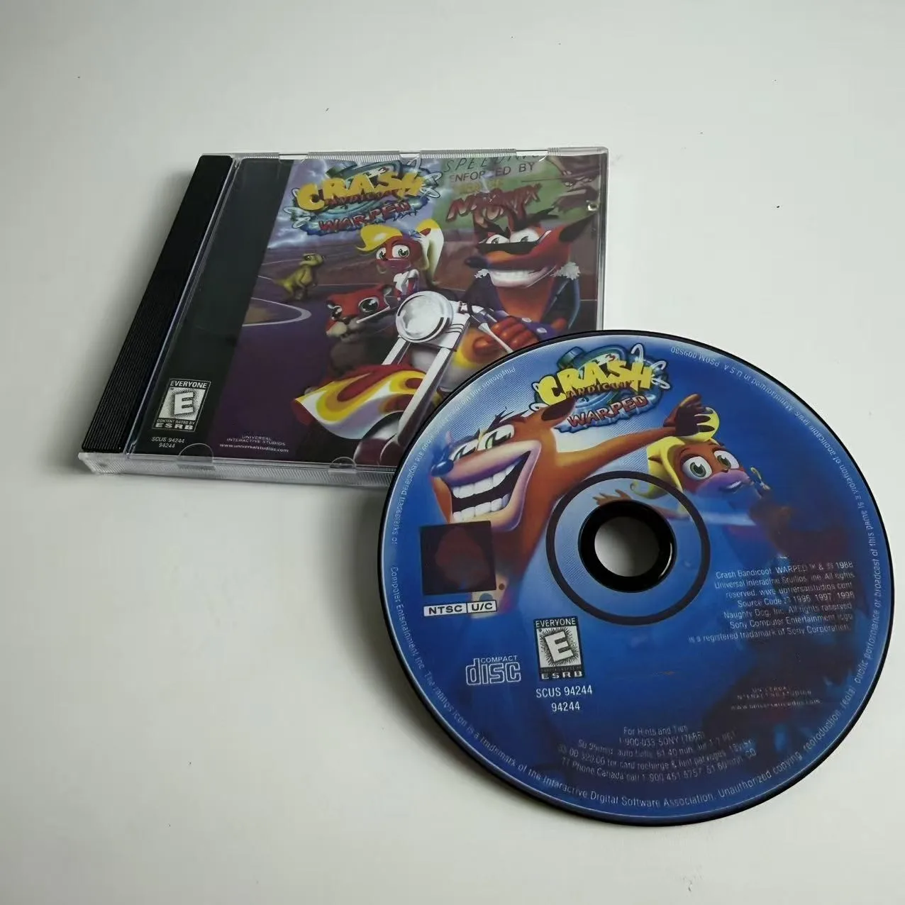 Фото Высококачественный репродукционный диск для PS1: Crash Bandicoot 3: Warped (версия для США с вибрацией, без инструкции) №4