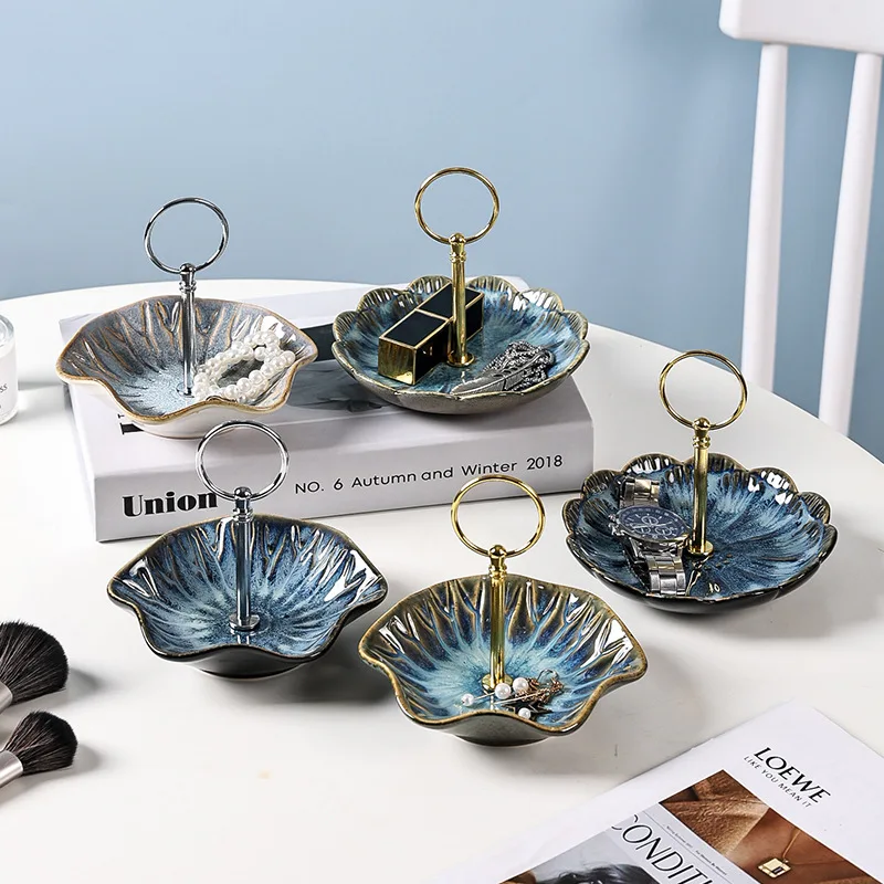 

Creative ins style ceramic small butterfly household kiln dessert dish room jewelry dish storage ornaments